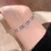 Old Money Stil~Französisch-stiliges ineinandergreifendes Diamant-OT-Schnallen-Armband für Damen, leichter Luxus, Nische, exquisit, High-End, gespleißter Schmuck