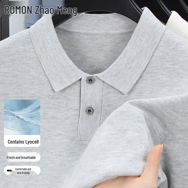ROMON Men s Tencel Linen  Old Money  Knit Short Sleeve T-Shirt XL