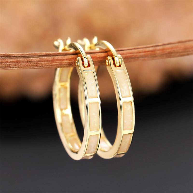 

CAOSHI Simple Fashionable Colorful Hoop Earrings Low-key Elegant Design Daily Wearable Accessories Party Anniversaries Jewelry