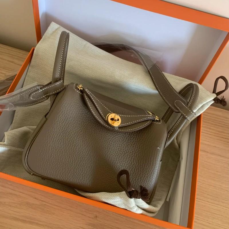 Mini Lindy Leather Crossbody Bag Small Shoulder Handbag Women Trendy Doctor Style