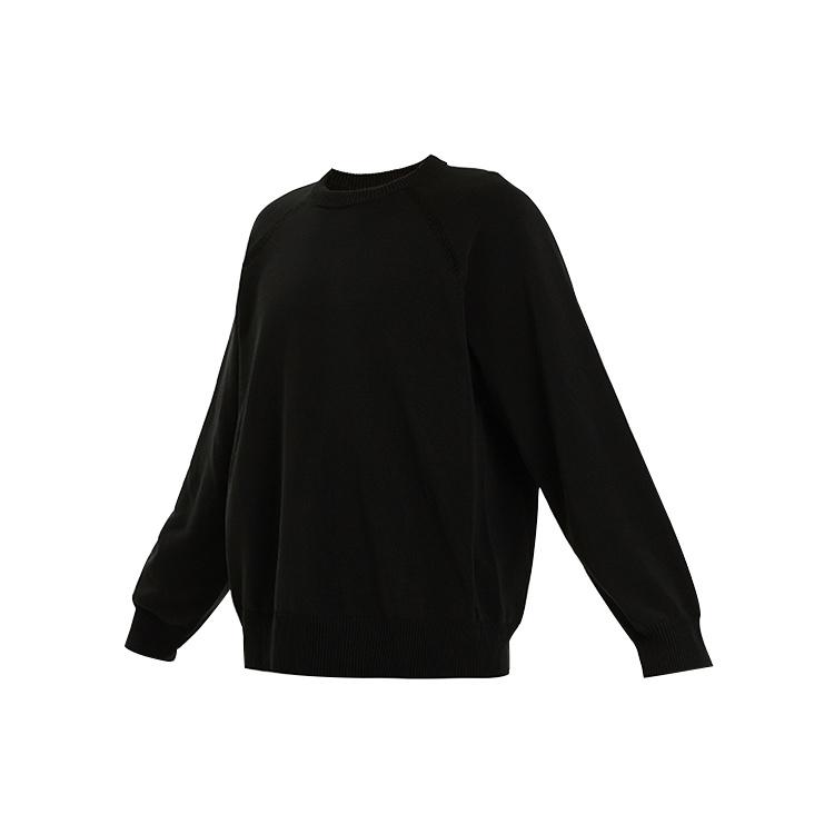 adidas Men s Y-3 SS21 Loose Round Neck Long Sleeves Pullover Black GV4214 L