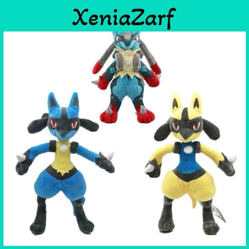 Peluche Luc Lucario Pokemon Luc Scintillante da 12 Pollici Giocattolo Morbido Con Colori Vivaci Per Bambini