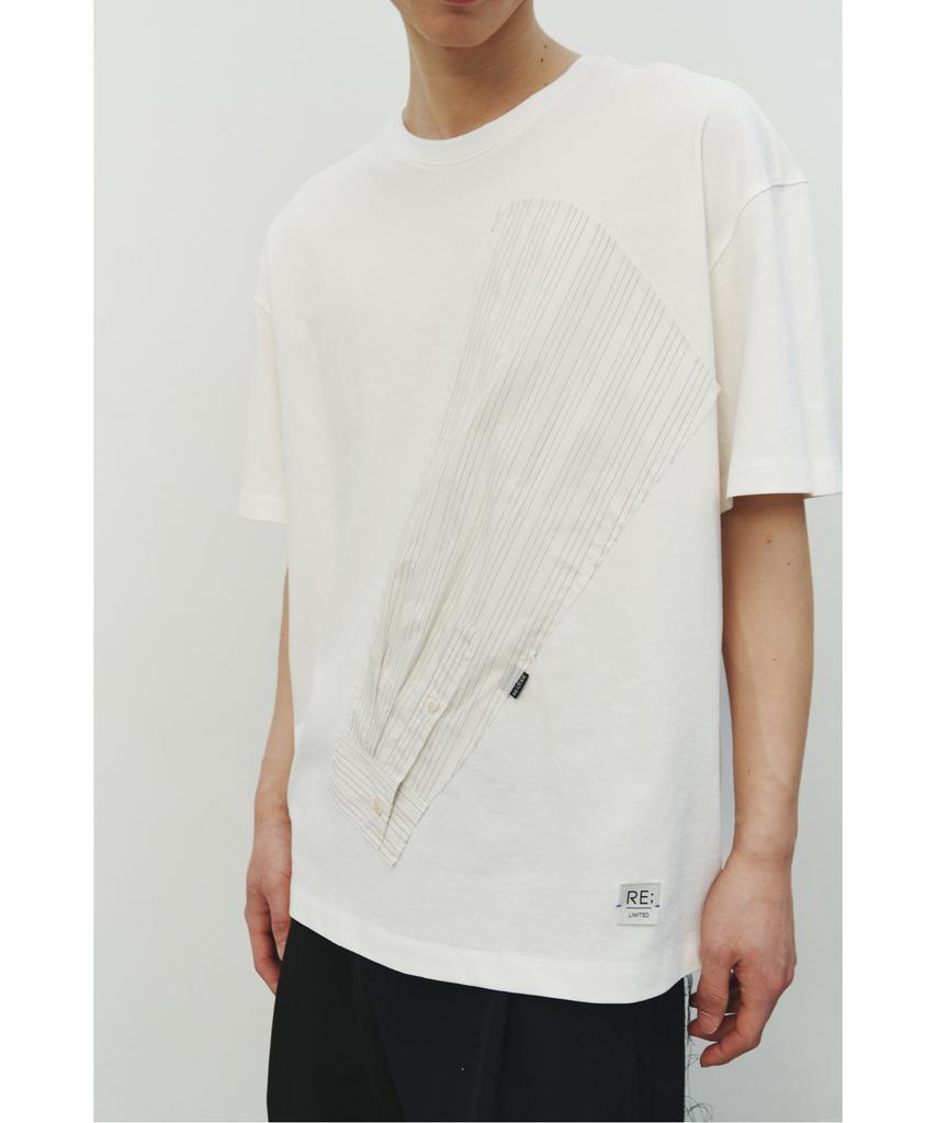 RECODE Sleeve Patch T-Shirt_Rktam25618Whx