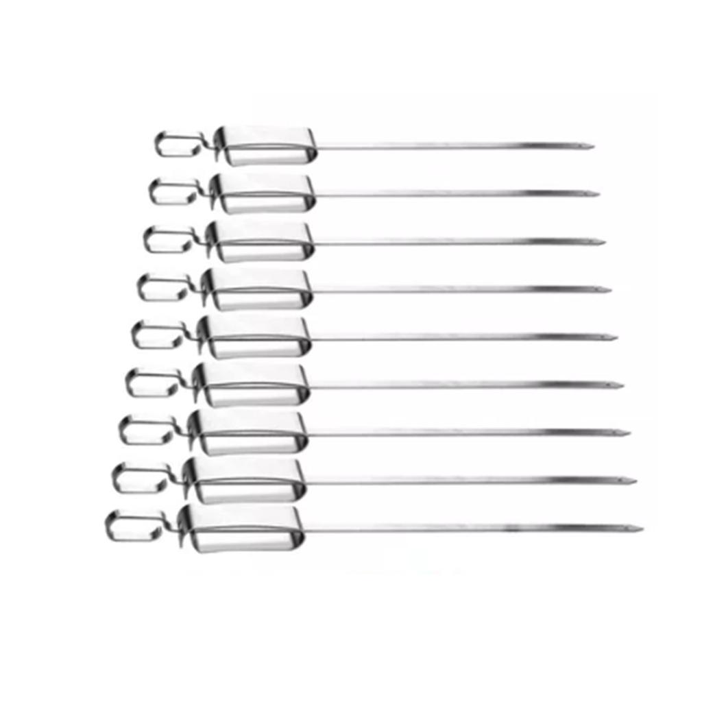 Barbecue Skewers Stainless Steel Roasting Sticks BBQ Accessories for Camping Grill Cooking