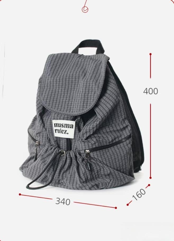 Drawstring Backpack Multiple Pockets Waterproof Large Capacity Lightweight Stylish Soft Versatile