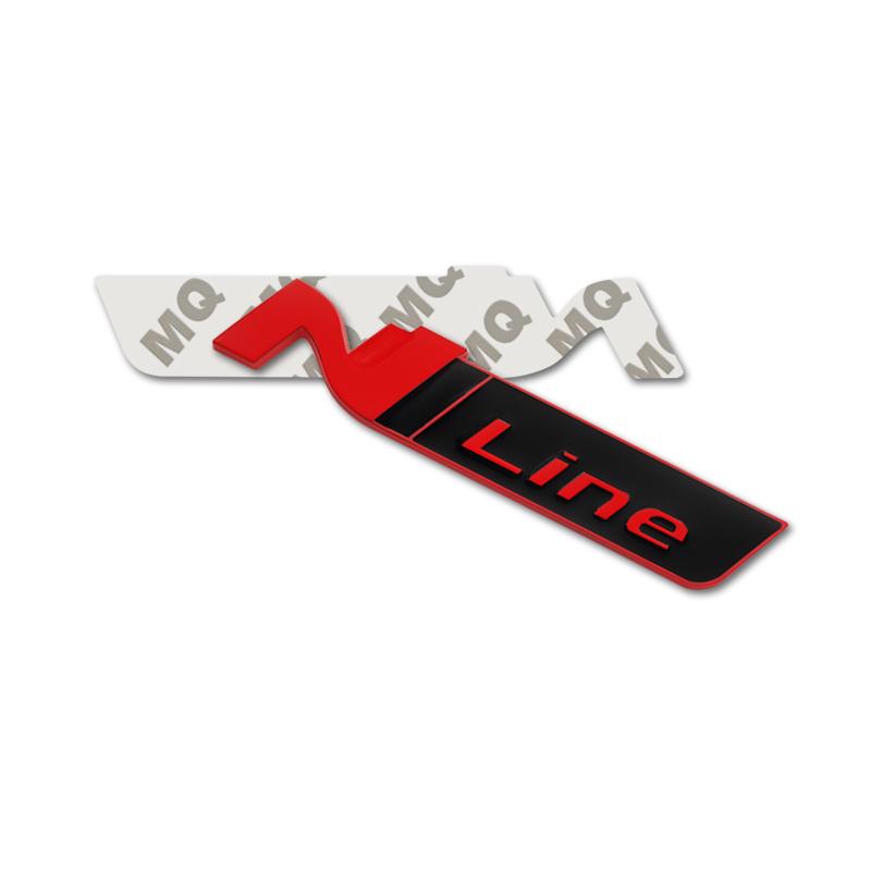 Car-Styling Metal Stickers N LINE Emblem Grille Badge For Veloster Accent Kona Elantra Ix25 Ix35 i30 i20 Sonata Tucson Kona
