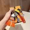 High-Value Rainbow Badminton Pendant Keychain: Creative Sports Backpack Decoration & Gift