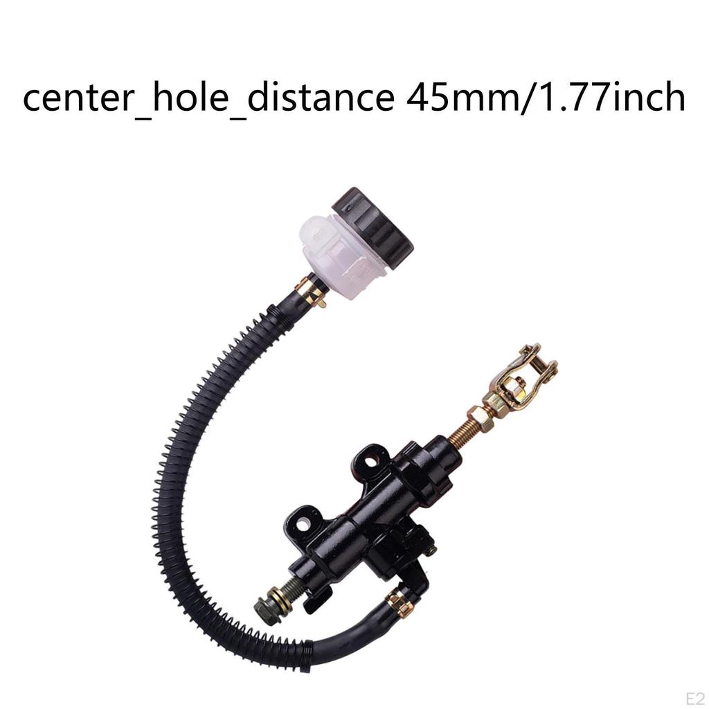 Motorcycle Rear Foot Master Cylinder Brake Pump, Hydraulic with Reservoir Aluminum for