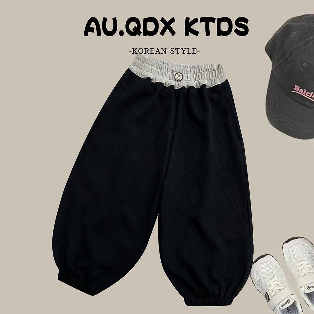 Girls' Trendy Autumn & Winter Cotton Sweatpants with Plus Velvet