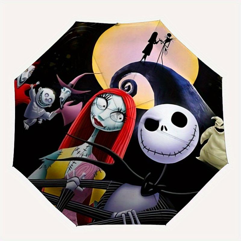 

1pc Jack Skellington Automatic Umbrella | Portable Foldable 8-Rib Manual Open, Casual Accessory, Durable Canopy yy250823020