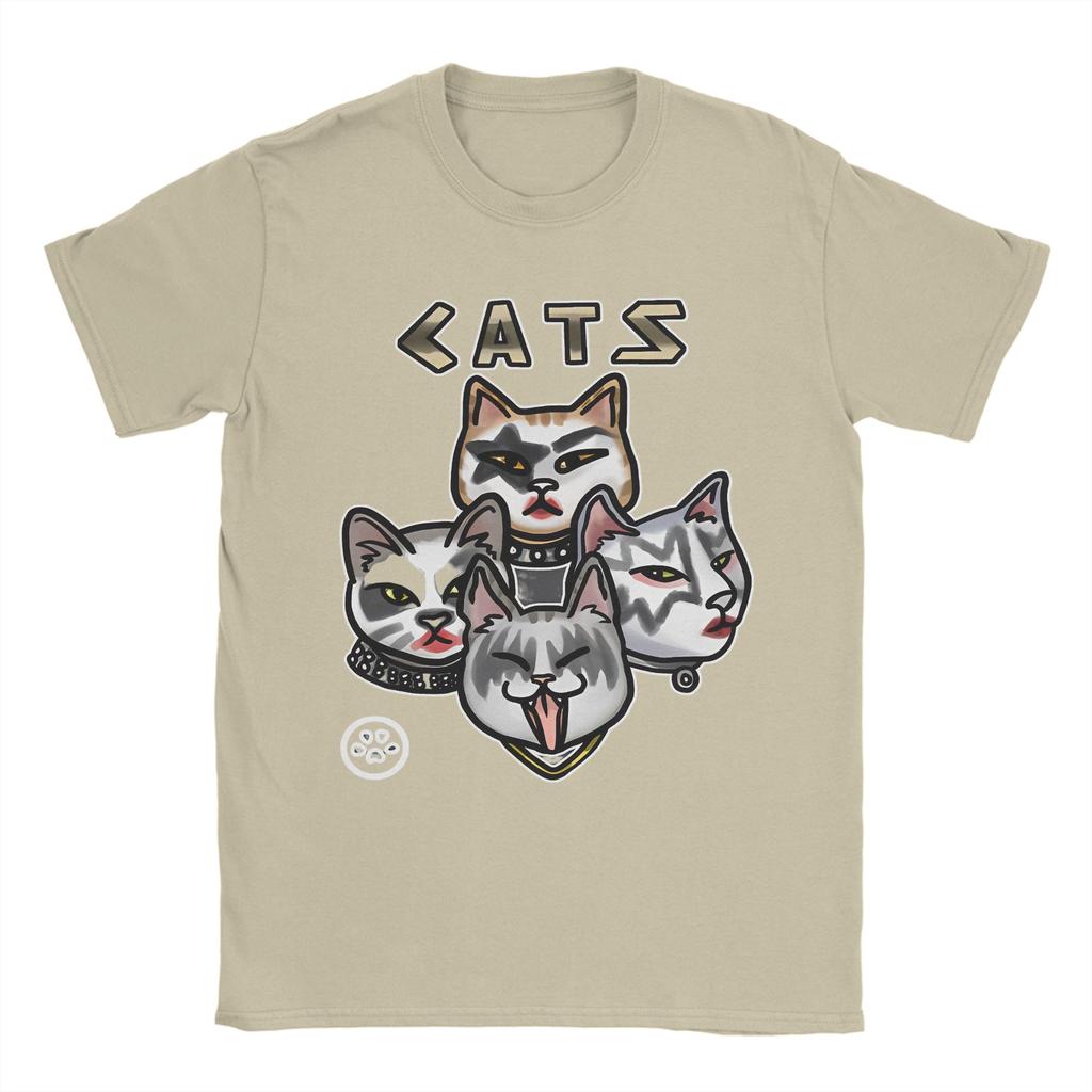 CATS Hamburger T-Shirt  Popular T Shirts Short-Sleeved Awesome Tshirt Summer Cotton O-Neck Oversize Clothing