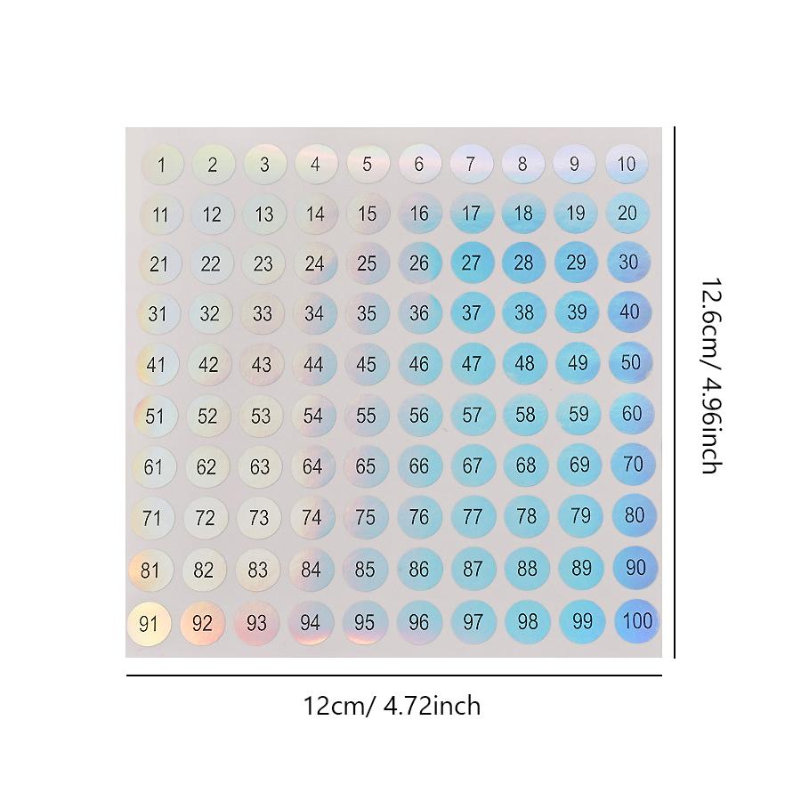 5 Sheets Waterproof Nail Polish Number Stickers Labels for Gel Lacquer Lipstick Bottles & Tips Manicure Display Marking Tool