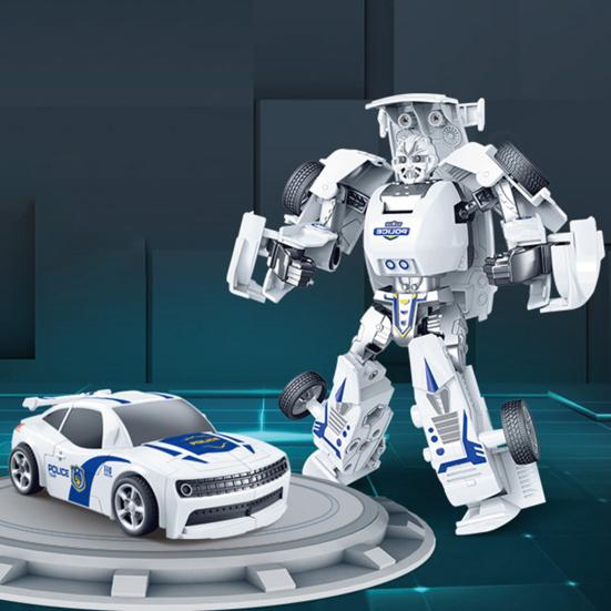 Copii Transformă Robot Mașină Jucărie Acționare inerțială Model de vehicul de transformare Deformare Mașină Figurină de acțiune Jucărie Copii mici Băieți Fete Cadou de aniversare