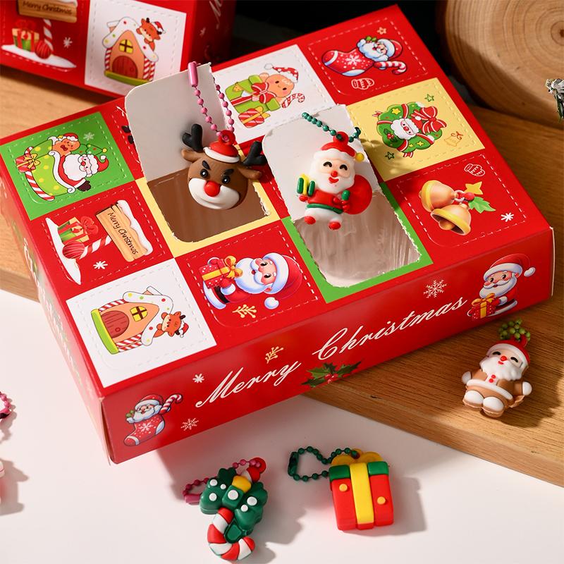 Neuer Weihnachten 12-teiliger Blindbox-Puppen-Schlüsselanhänger/Geschenk für Kinder, Schüler und als Belohnung/Geschenk für Veranstaltungen.