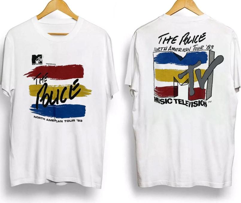 

1983 MTV The Police North American Tour T Shirt All Size Unisex T-Shirt M