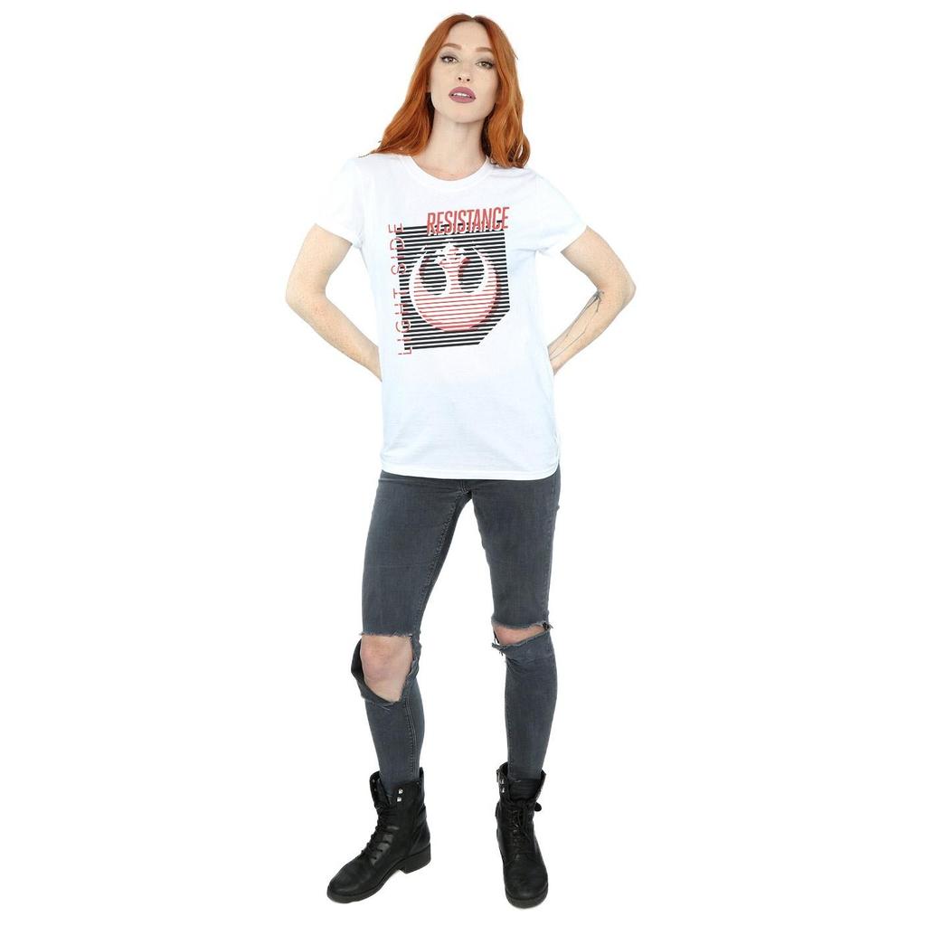 STAR WARS Womens/Ladies The Last Jedi Light Side Cotton Boyfriend T-Shirt