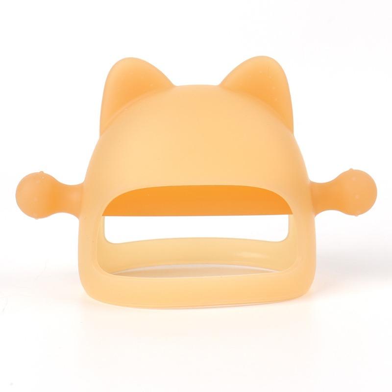 Baby Teething Stick, Cartoon Cat Anti-biting Hand-biting Fun Silicone Teething Stick Toy