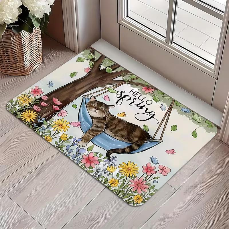 

Cute Puppy Lying on Autumn Maple Leaf Carpet Anti Slip Welcome Carpet Living Room Bedroom Home Decoration Carpet Home Decoration 40cm x 60cm