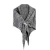 French Retro Fancy Perforated Triangle Scarf Shawl for Women in Winter Nordic Style Versatile Decorative Warm Neck Protector Outer Wear