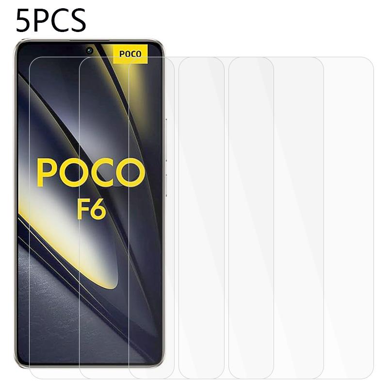 

5PCS For Xiaomi Poco F6 5G/Redmi Turbo 3 5G Screen Protector Tempered Glass Film 2.5D 0.3mm Anti-Scratch Type A