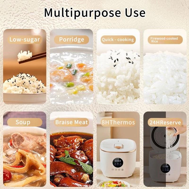 3L Large Capacity Electric Rice Cooker Multifunction Low Sugar Rice Cooking Machine Kitchen Non Stick Rice Cooker Steamer