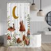 Cartoon Cactus Shower Curtain Tropical Plants Mexican Texas Minimalism Black And White Decorative Artistical Shower Curtains For