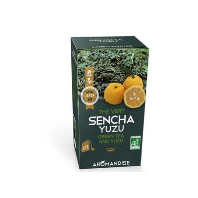 Bio čaj Sencha z Uji Japonsko a Yuzu v nálevových vrecúškach - Aromandise