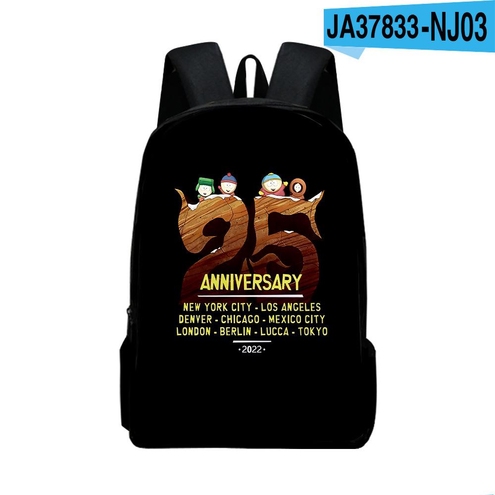 New 3D South Park South Park backpack for elementary school students, cartoon style for both men and women