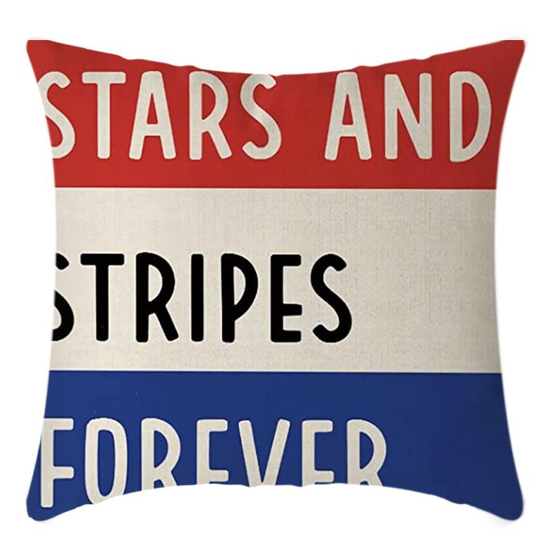 Independence Day Pillow Case Flag Print Home Living Room Bedside Decoration Pillow Cushion Pillow Case