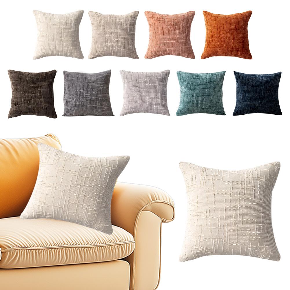 Dekorative Kissenbezüge Kissenbezug Gemütliche Chenille Kissenhüllen für Couch Sofa Bett Wohnzimmer Zuhause