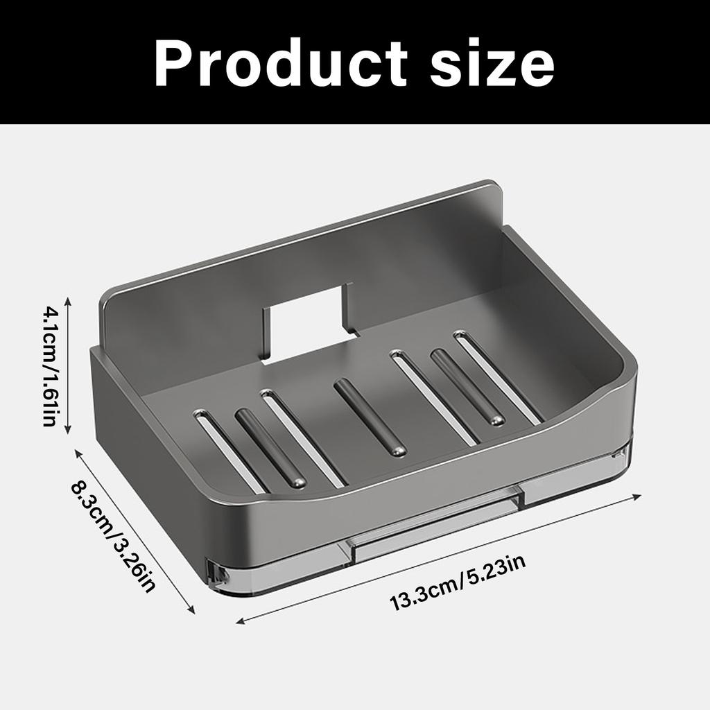 2PCS Wall Mounted Bathroom Soap Holder Easy Installation Double Layer Drainage Space Saving Bathroom Soap Organizer