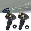 2Pcs Car Windshield Wiper Washer Spray Nozzle Fits Most Car Models Car Dual Holes Windshield Washer Nozzle Water Spray New