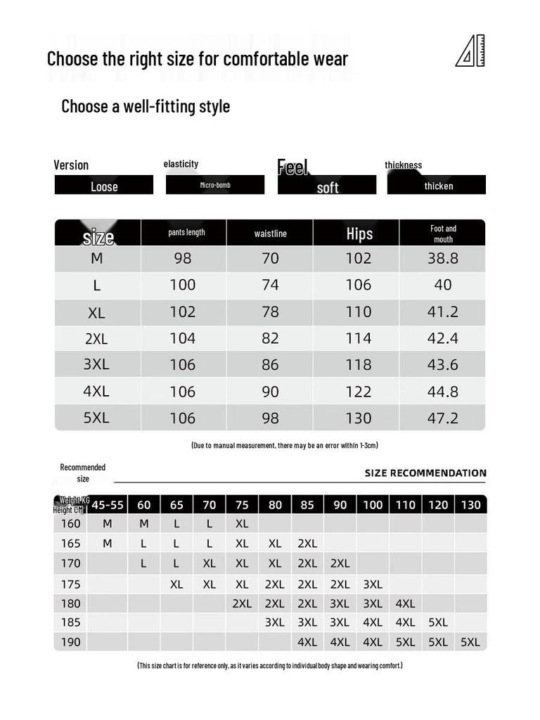 JEEP SPIRIT Men's Winter Chenille Fleece-Lined Straight-Leg Casual Pants