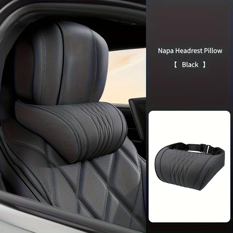 Luxury Car Neck Pillow | Nappa Leather Car Interior Decoration Accessories, Headrest, Seat Cushion, Neck Support Pillow, Comfortable and Breathablel