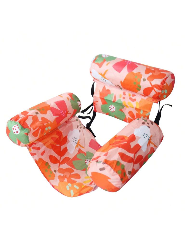 1pcs New Inflatable Water Hammock with Armrests PVC Floating Lounger Sofa for Adults Summer Print Pool Float Inflatable Lounger