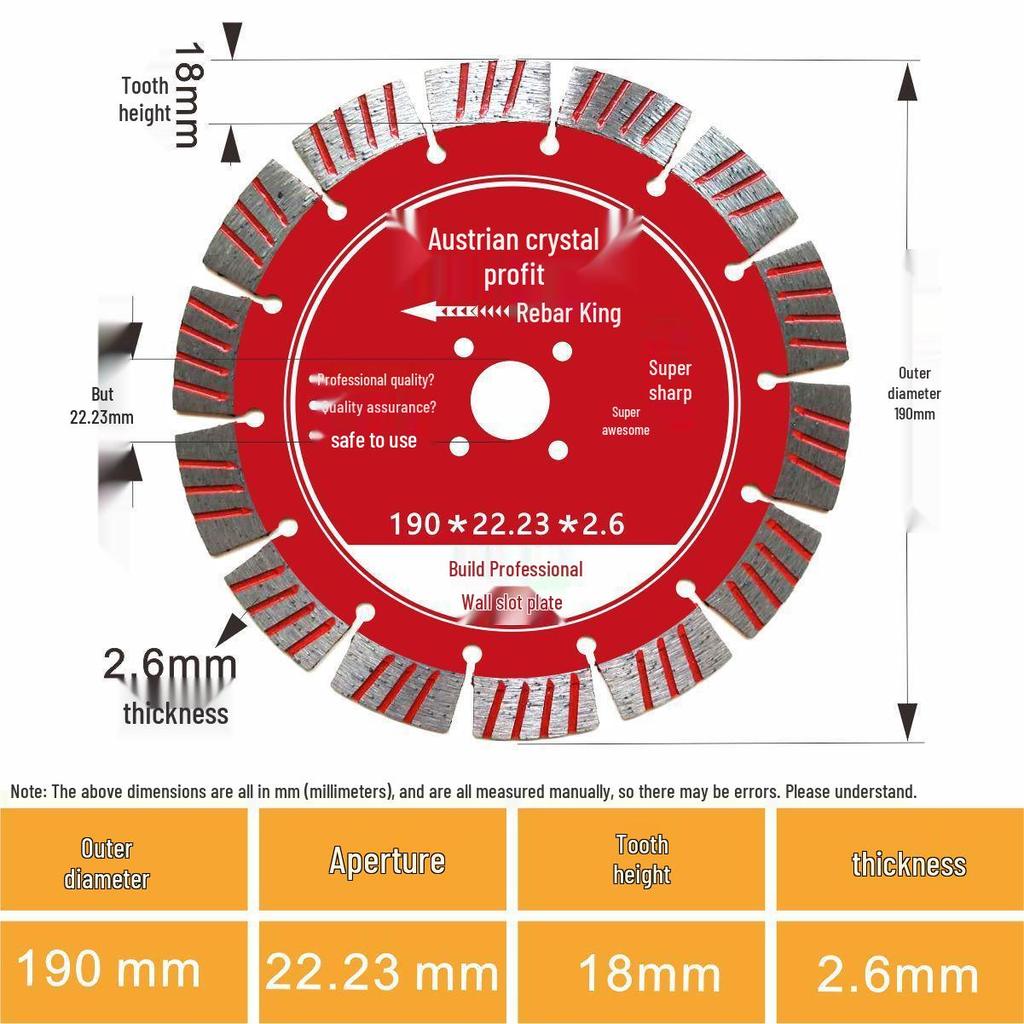 Grooving Diamond Saw Blade - Large Sharp Head for Precision Cutting