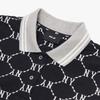 New MLB Base Logo Polo Shirt Women's Black 3FPQM6023-50BKS