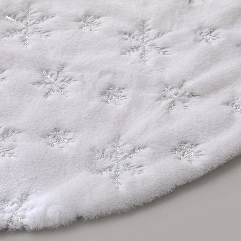 Faux Fur Christmas Tree Skirts Handmade Faux Fur Carpet Stylish Xmas Tree Skirt Party Decor
