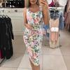 Summer Floral Print Women's Casual Dress Sleeveless Suspenders High Waist Spring Fashion