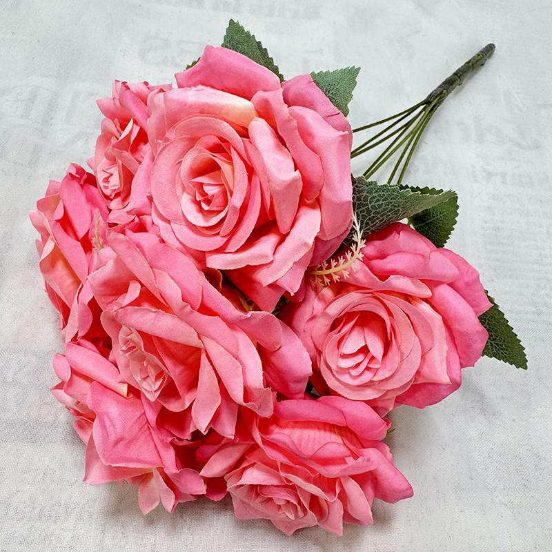 Artificial Flowers Home Wedding Decoration Mei Kai 7 Head Large Horn Rose