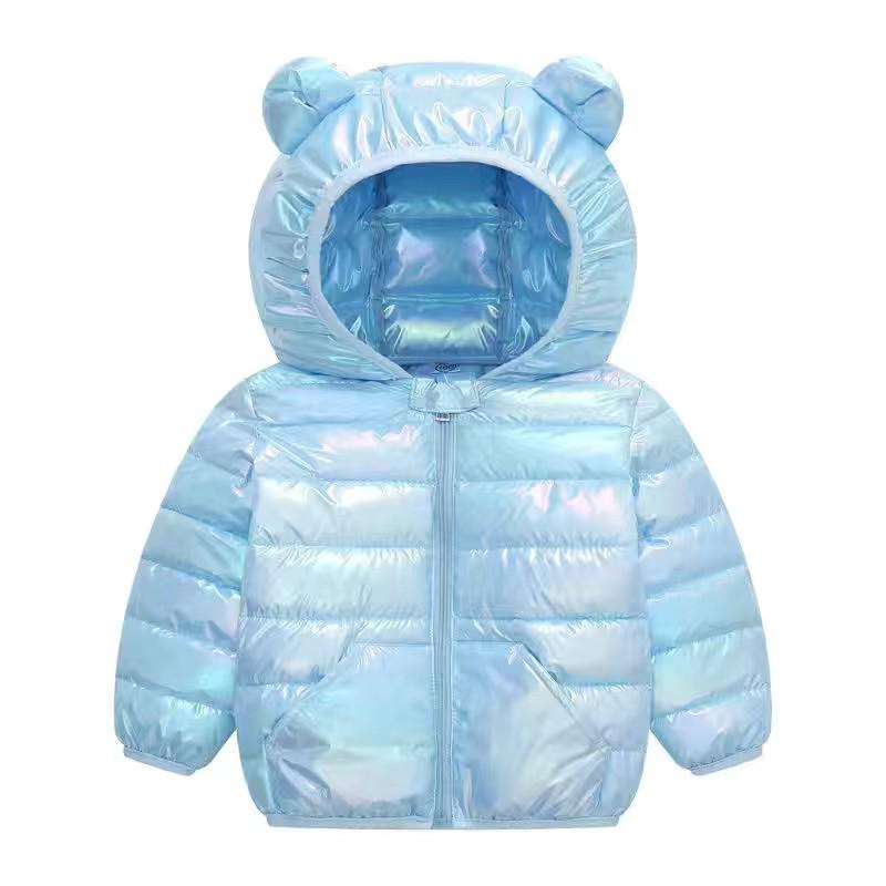 Infant & Toddler Bright Cotton Down Jacket with Cute Ears - Boys & Girls Autumn/Winter Outerwear