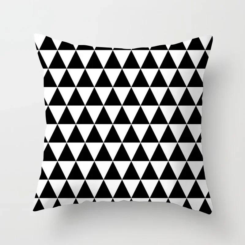 Black line decorative pillowcase living room office ornaments home decoration cushion cover with zipper