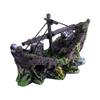 Artificial  Resin Water Aquarium Ornament Boat Aquarium Fish Tank Landscaping Decor