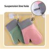 1pcs Insulated Oven Gloves Thicken Cotton Twill Silicone Baking Gloves Kitchen Non-Slip Oven Gloves Hot Pot Mitts for Bakery