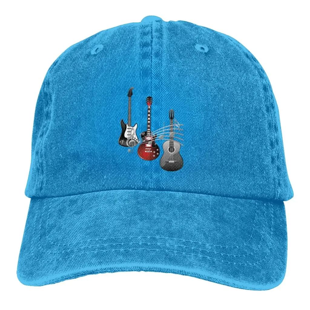 Șapcă de baseball pentru chitarist Bărbați Pălării de cowboy Femei Protecție vizieră Snapback Șepci rock pentru chitară
