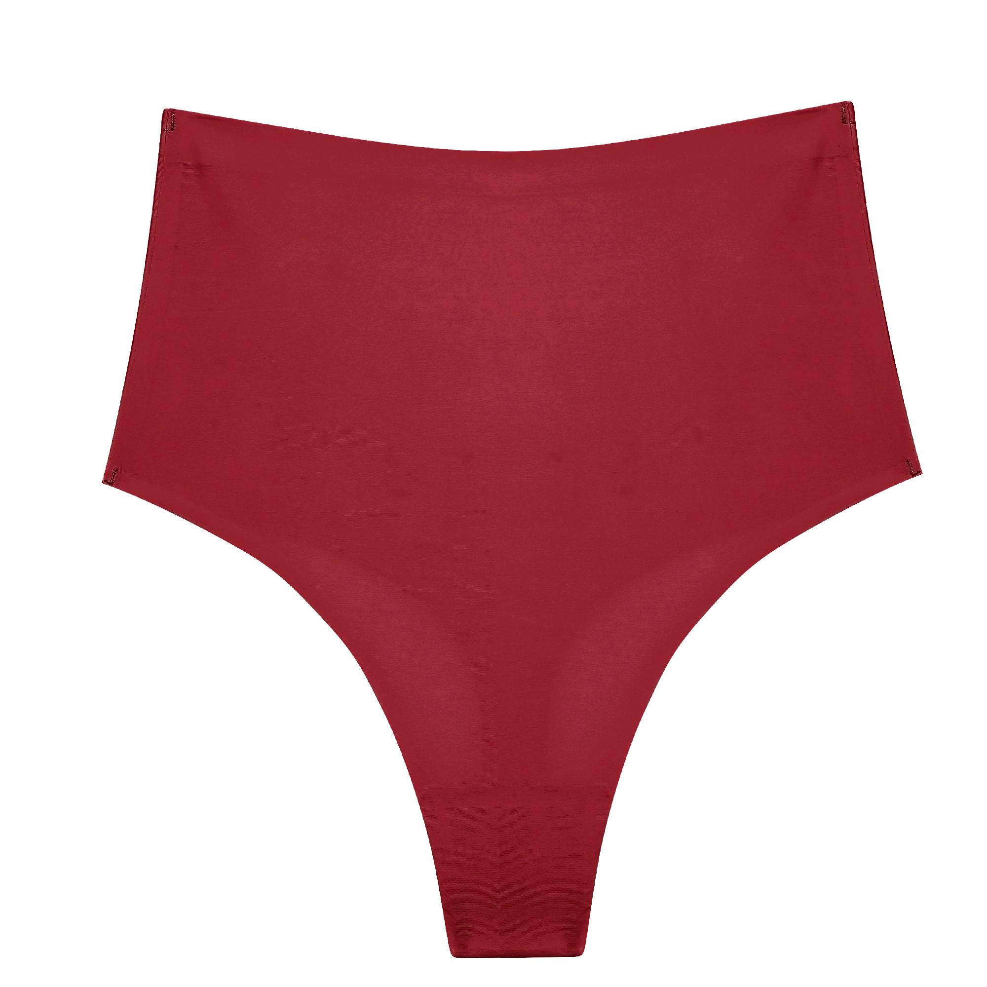 

FINETOO сексуальное антибактериальное нижнее белье с высокой талией для женщин мягкие бесшовные трусы с промежностью для женщин нижнее белье корректирующее белье L&1pc красный