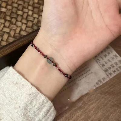 Retro Chiński Styl Regulowana Ręcznie Robiona Bransoletka Z Warkoczykami Bransoletka Z Koralików Bransoletka Modna Bransoletka Dla Par Biżuteria