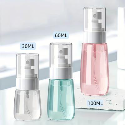 Lot de 2 Flacons Pulvérisateurs Rechargeables 1oz/30ml Atomiseur d'Alcool Mini Contenants Liquides à Brume Fine pour Soin de la Peau Maquillage Accessoire de Voyage
