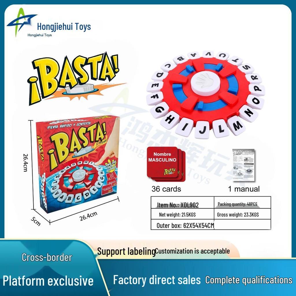 BASTA Crazy Alphanumeric Fast-paced Interactive Board Puzzle for Children