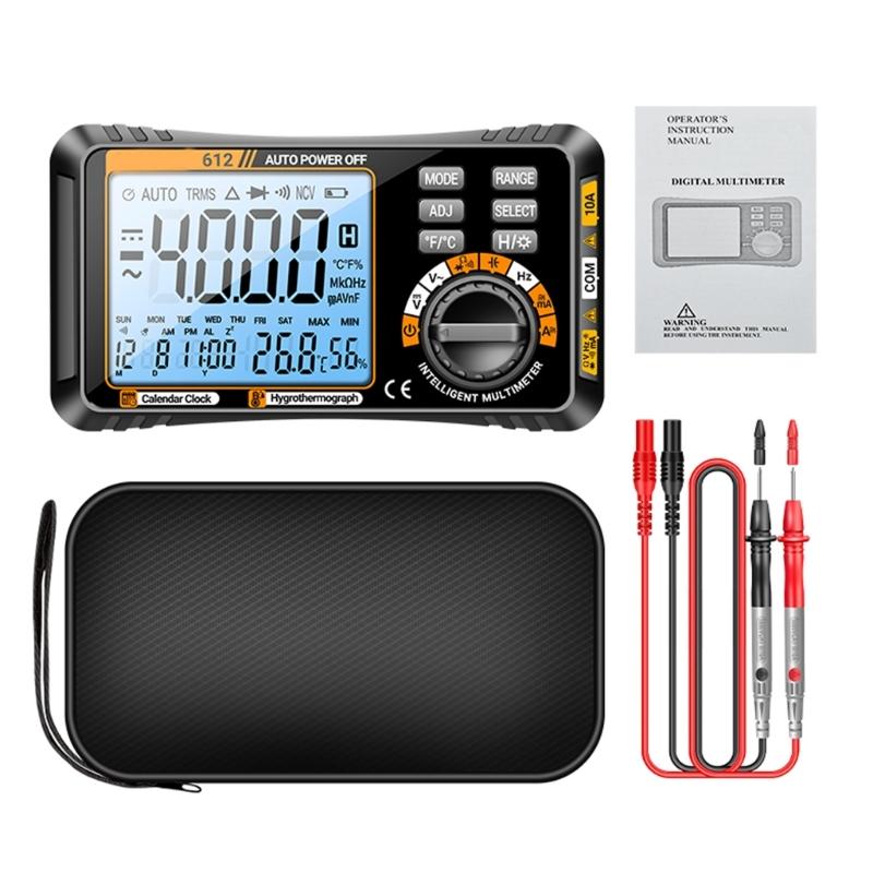 Current Tester 4000 Count Multimeter Multi Tester with Backlit Temperature Humidity Measuring